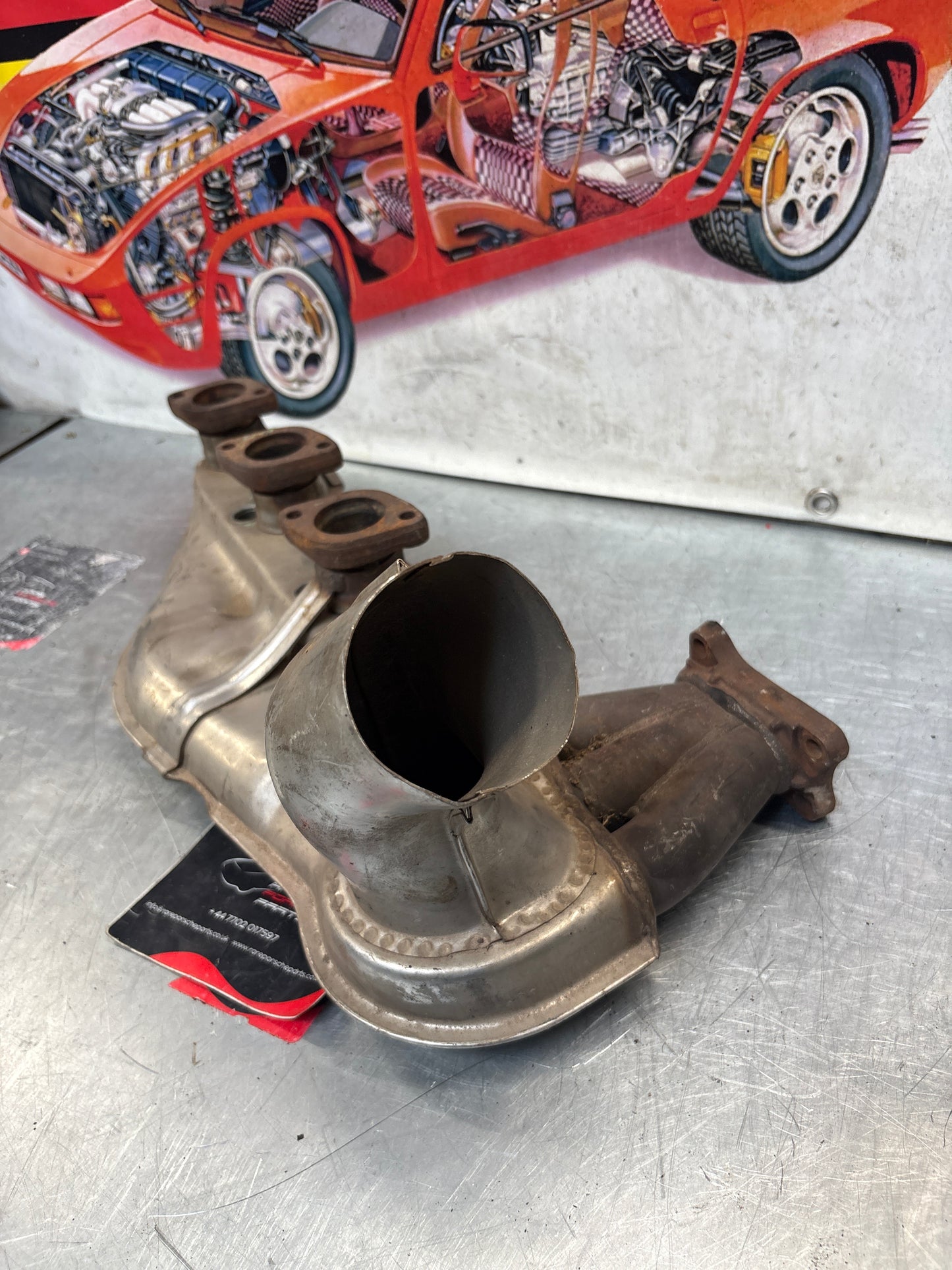 Porsche 911 964 right heat exchanger, used 96421104004