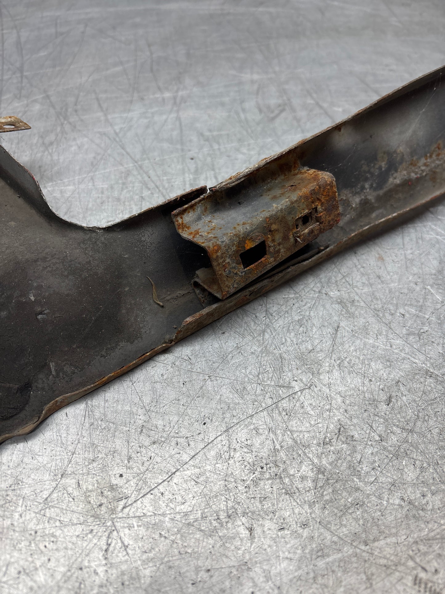 Porsche 924 Lower front valance, used, 94450303501 damaged