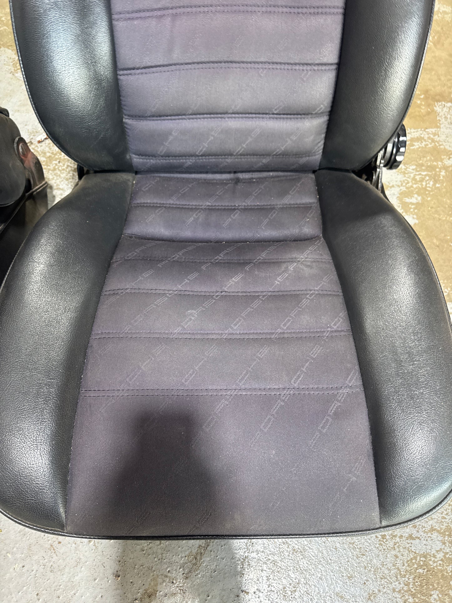 Porsche 924 / Early 944 Porsche Script seats, Pair. Used.