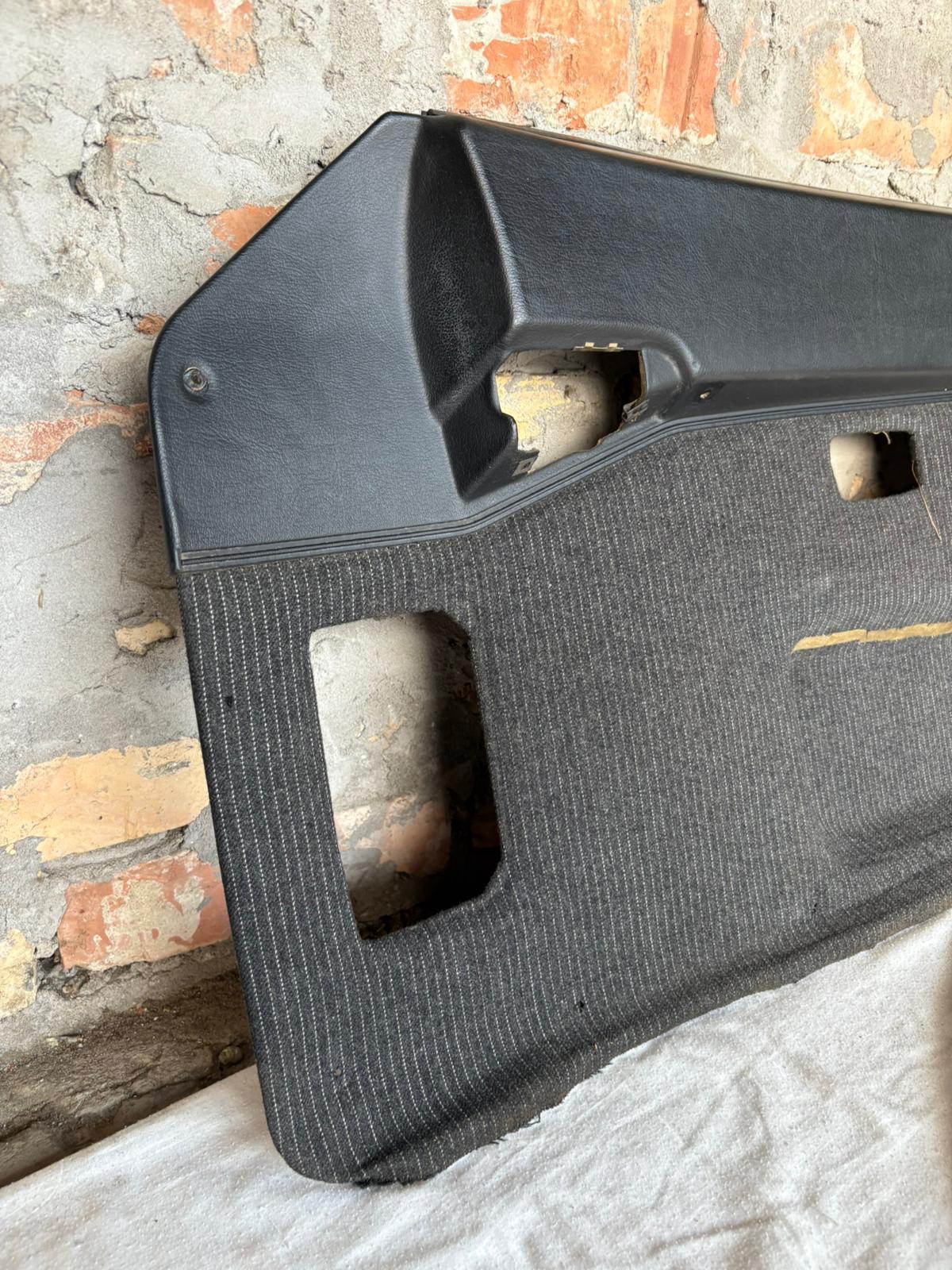 Porsche 944 black/black pinstripe fabric right door card 94455501801 used, very nice condition