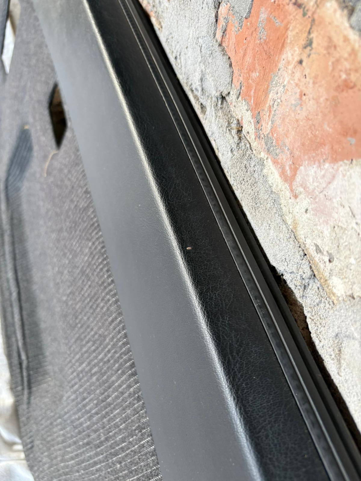 Porsche 944 black/black pinstripe fabric right door card 94455501801 used, very nice condition