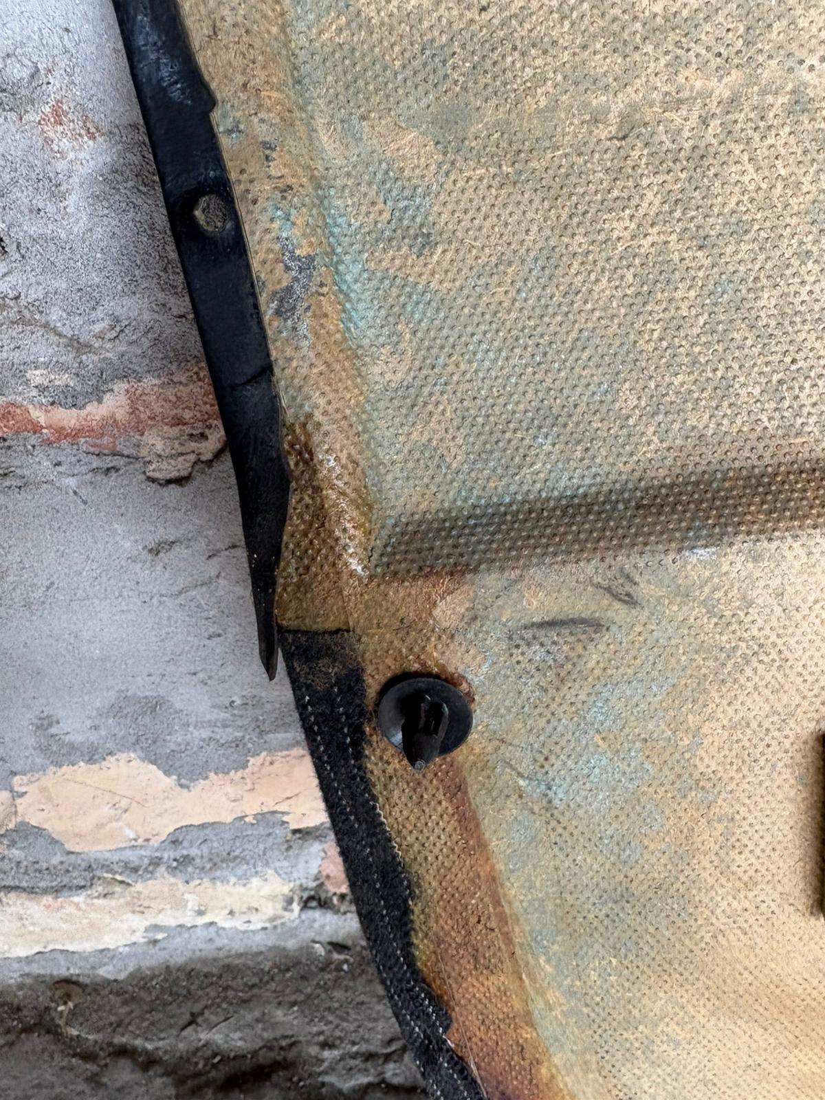 Porsche 944 black/black pinstripe fabric right door card 94455501801 used, very nice condition