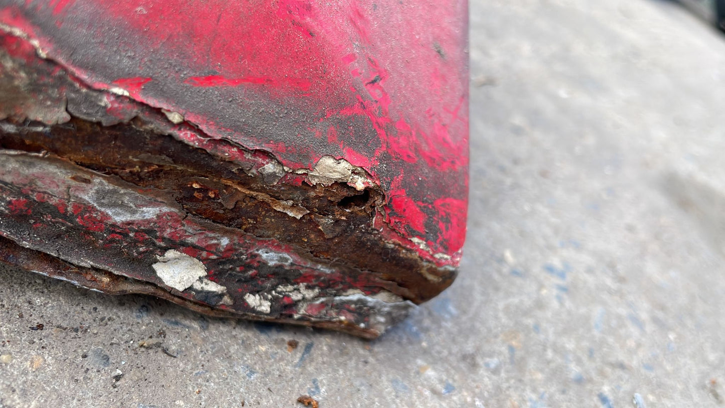 Porsche 944, early front left wing, in need of repair