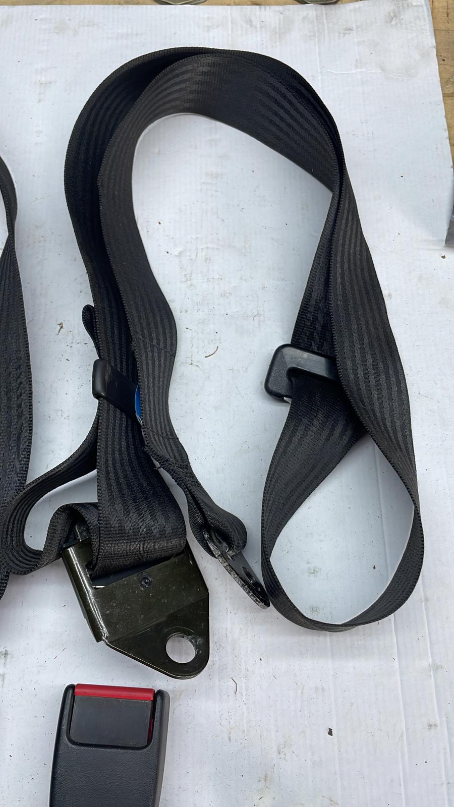 Used Early Porsche 924/944 rear 3 point static seat belt 478857811A
