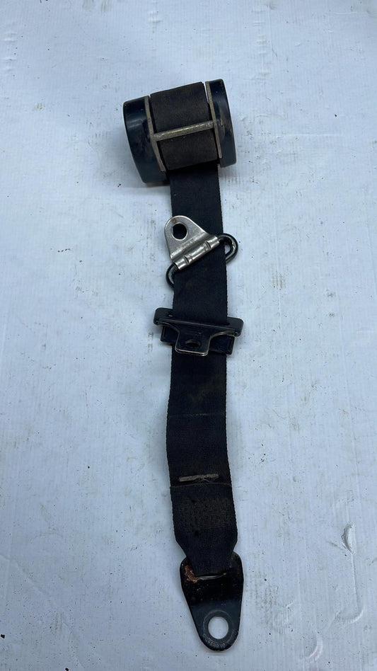 Used Porsche 924 front right seat belt with black metal hanger