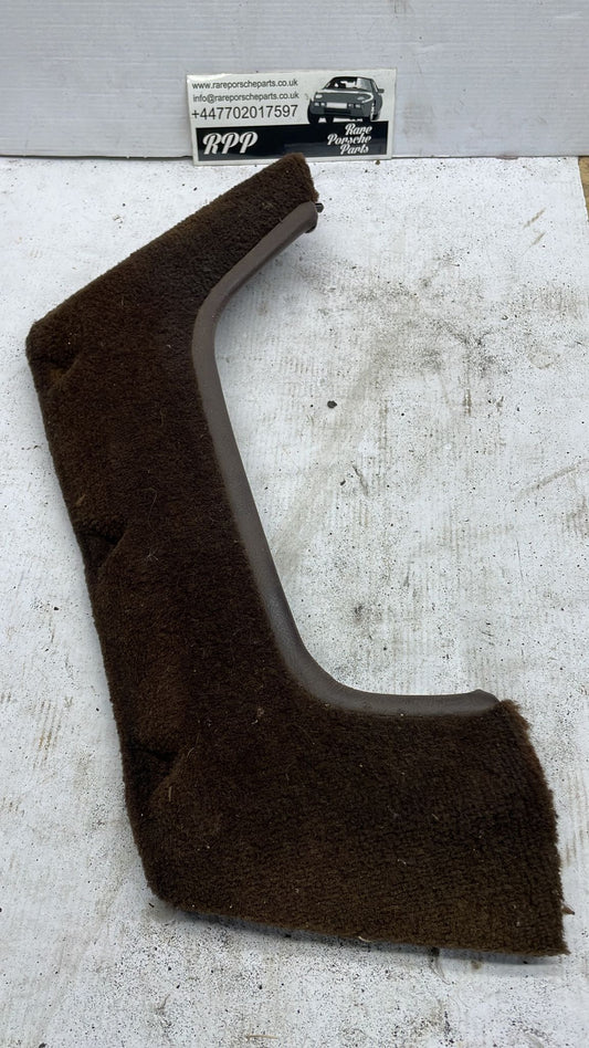924/944 right, Passenger side brown carpeted door pocket, used  477867134