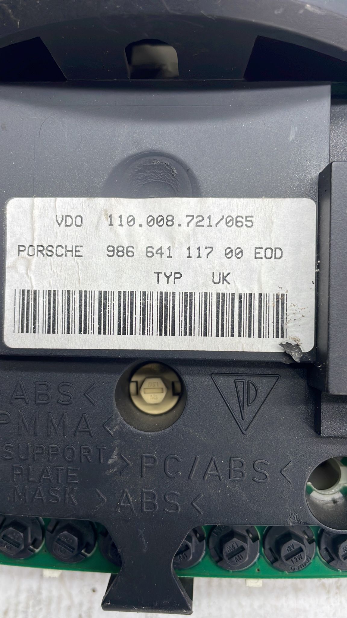 Porsche Boxster S 986 Armaturenbrettuhren Kombiinstrument Tacho MPH, gebraucht 98664111700