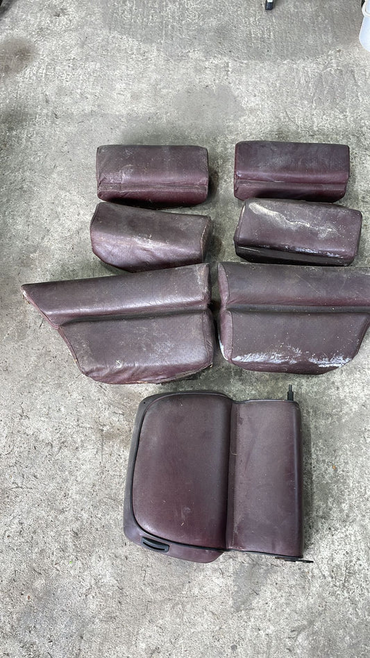 Porsche 928 job lot of rear seat parts, burgundy, spares or repair, used