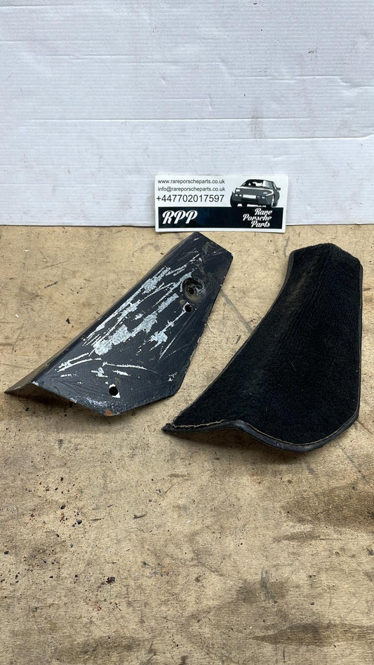 Porsche 924S 944 Black foot rest carpet piece, used