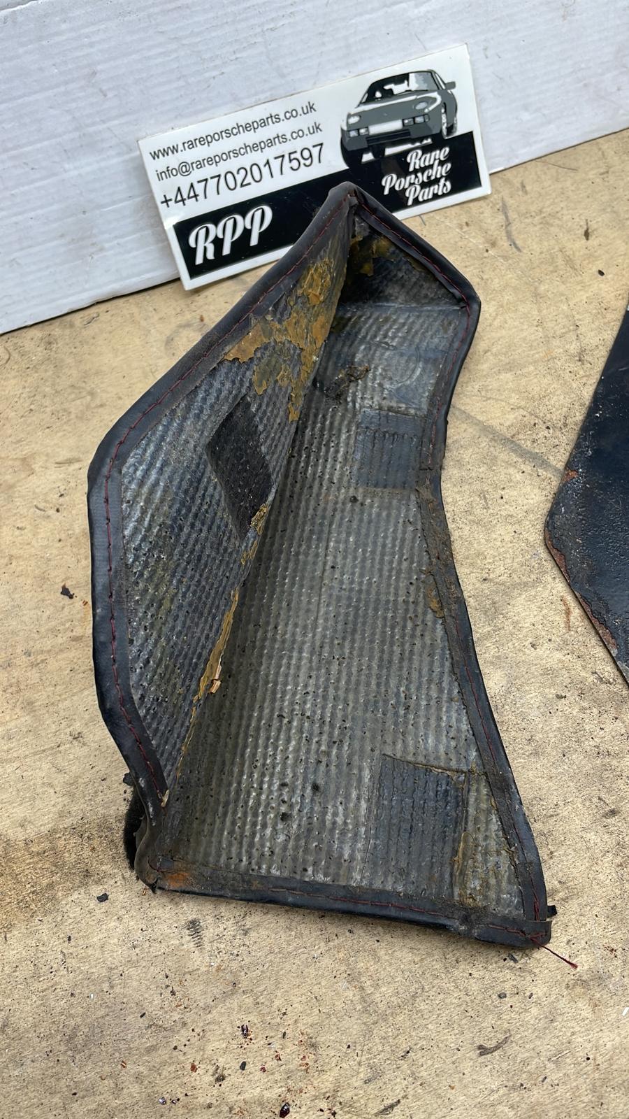 Porsche early 924 944 Black foot rest carpet piece, used