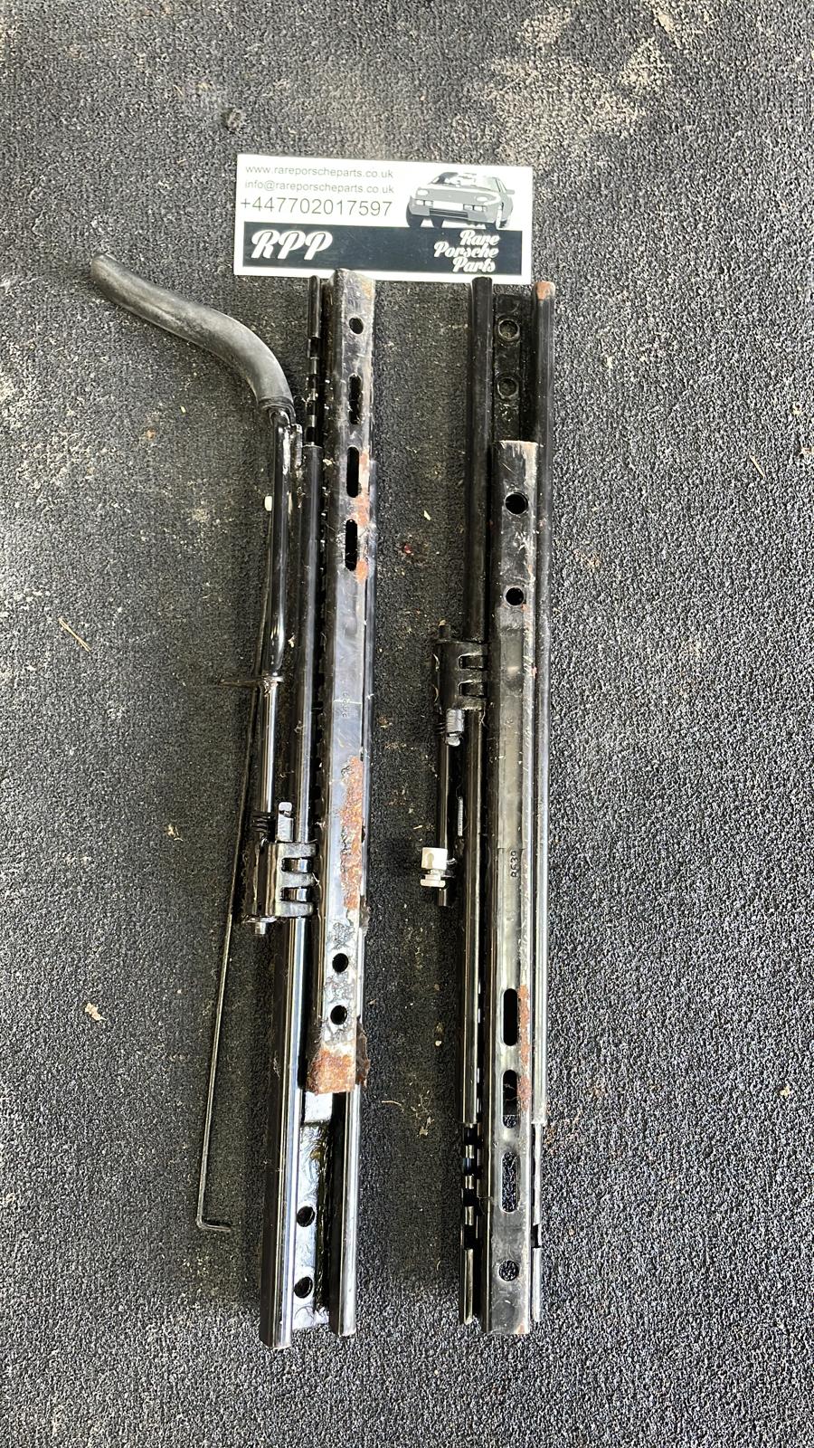 Porsche 944/968 pair of late type seat runners, manual, left side, used