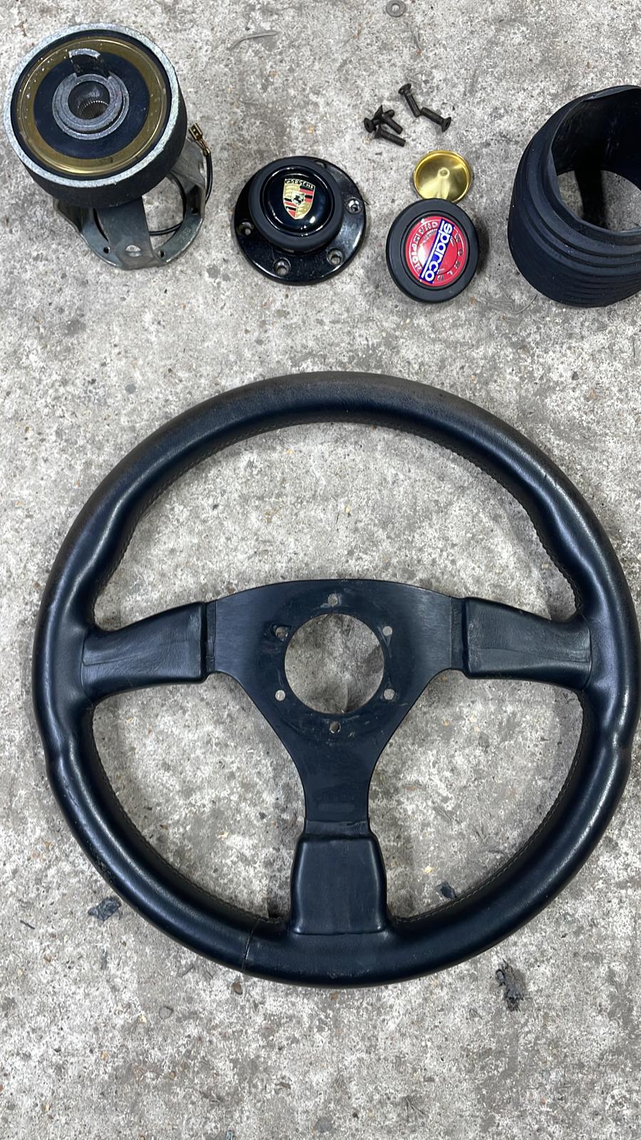 Sparco Steering wheel from Porsche 944 with hub, used