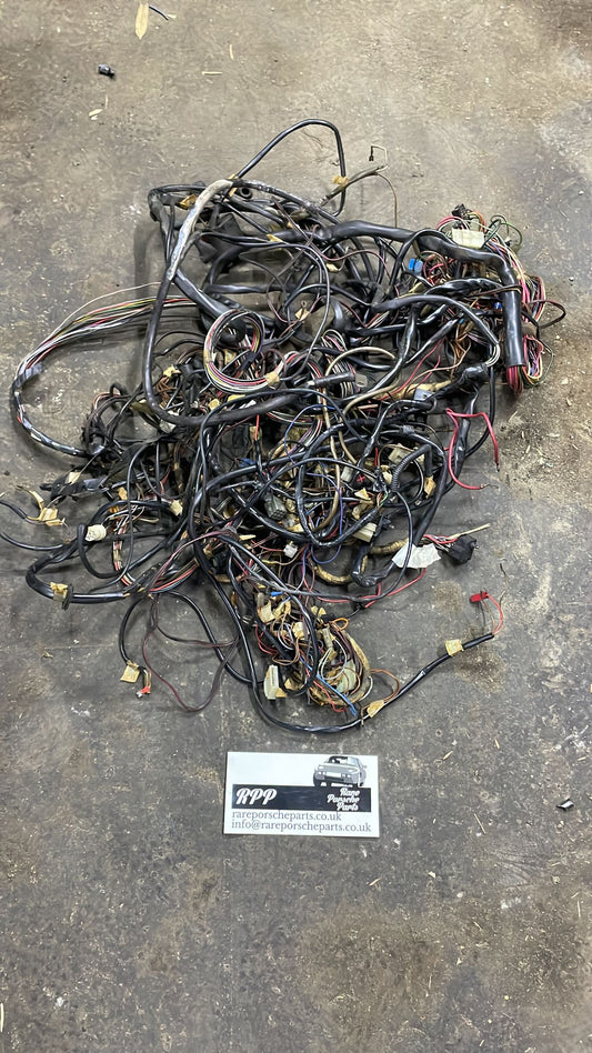 Porsche 924 Turbo complete wiring loom from LHD car includes engine bay, used 105