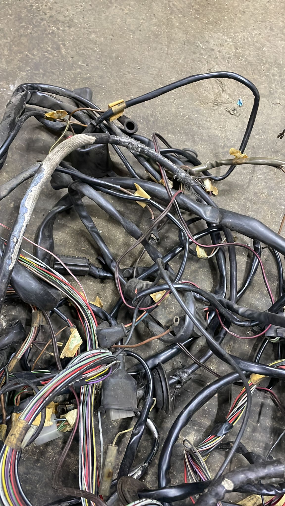 Porsche 924 Turbo complete wiring loom from LHD car includes engine bay, used 105