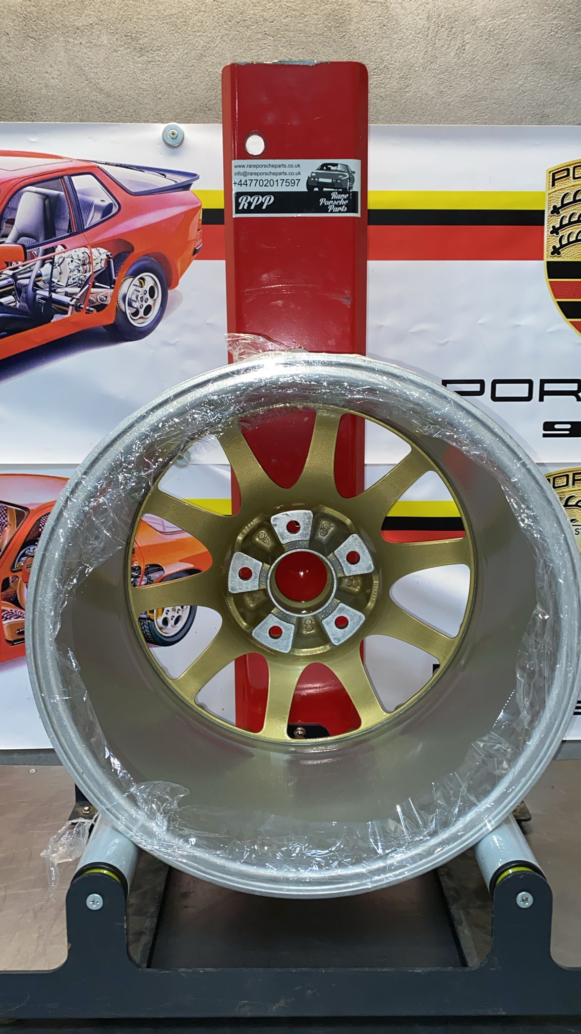 Porsche 911 996 BBS 10J X 18" rim, gold 99636214050, refurbished