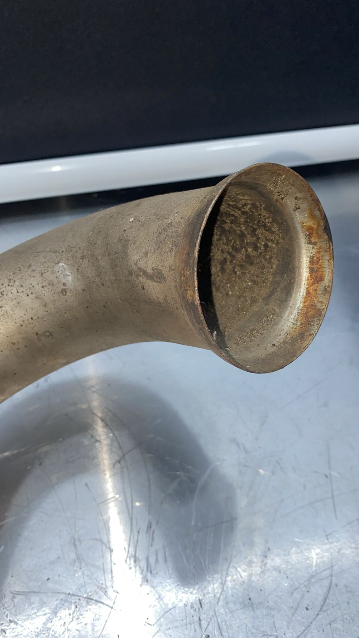 Porsche Cayenne left exhaust tip, used 7P5253681G