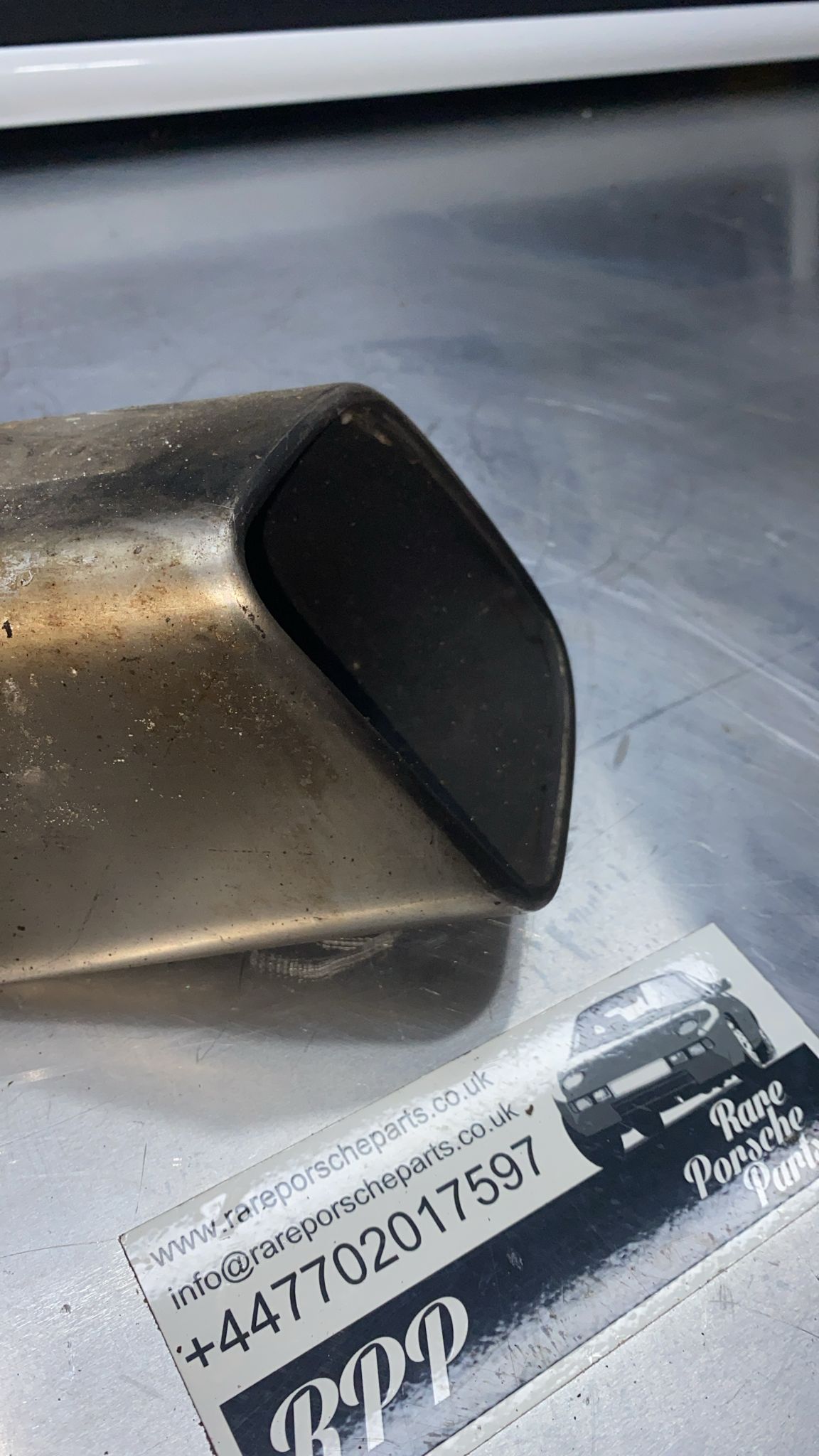 Porsche Cayenne Turbo left exhaust tip, Used 7P5253682AN