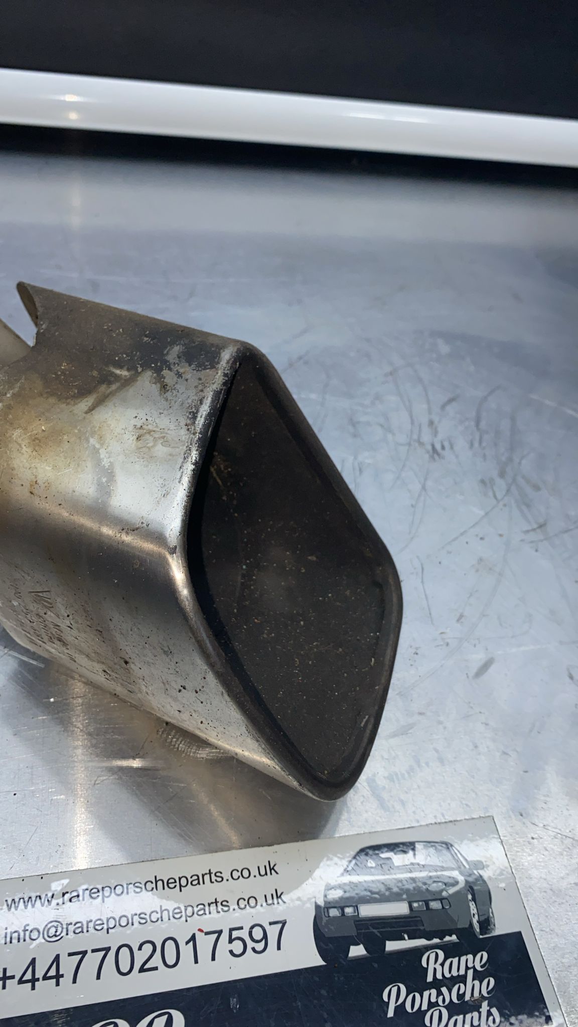 Porsche Cayenne Turbo left exhaust tip, Used 7P5253681AN