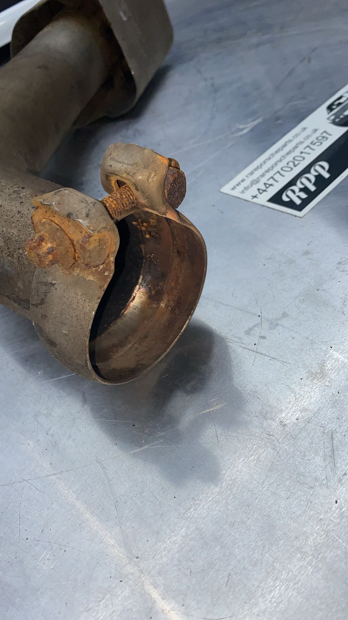 Porsche Cayenne Turbo right exhaust tip, Used 7P5253682AP