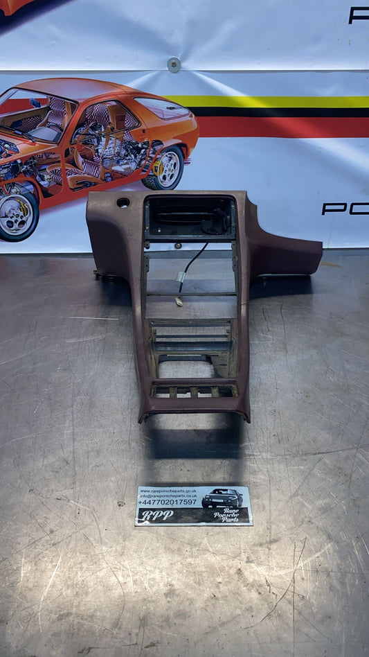 Porsche 928 Center console, used 92855206304 burgundy