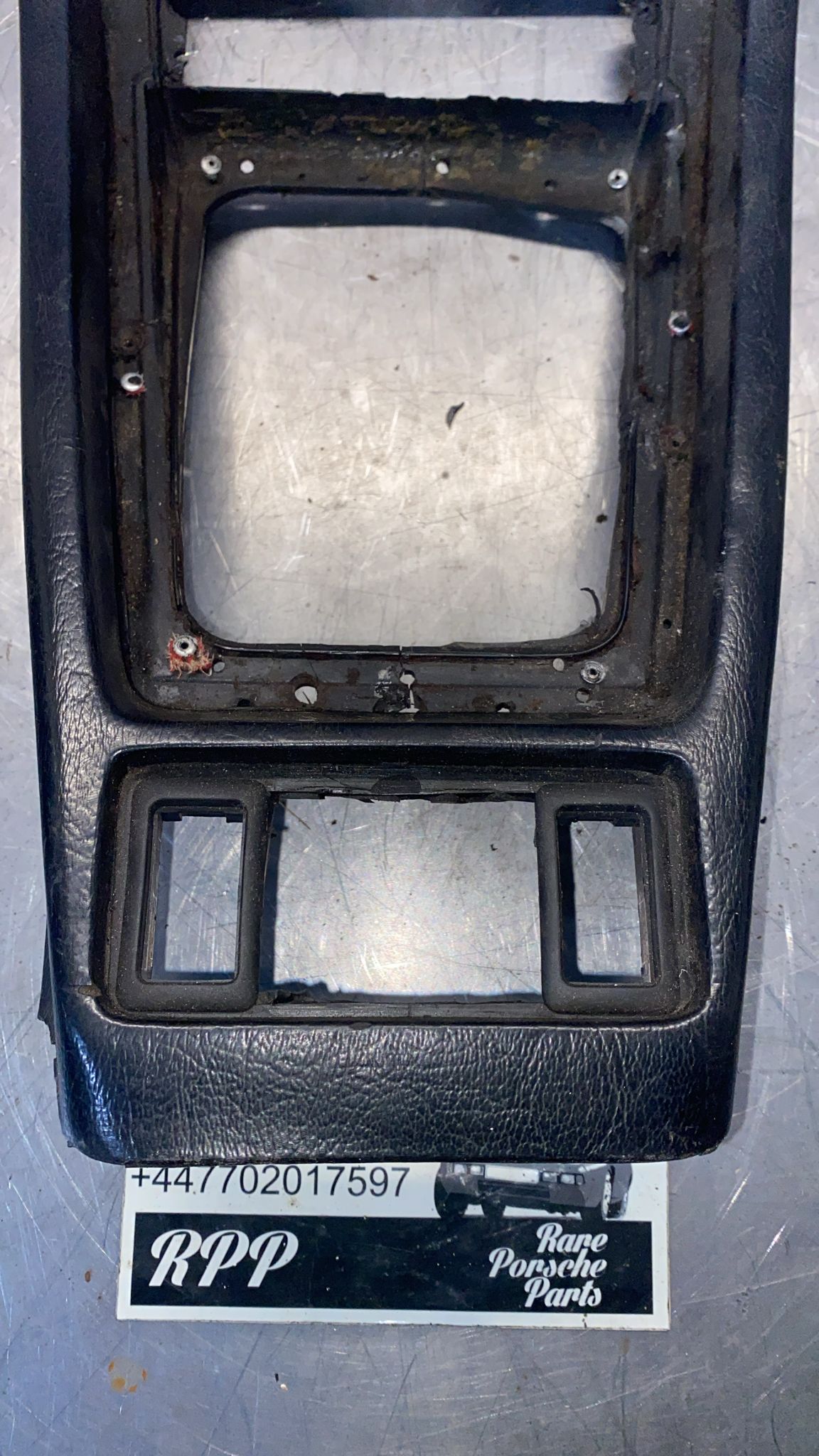 Porsche 928 center console, used 92857443102 Black