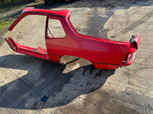 Porsche 924 1983 left side cut, rear fender with sill