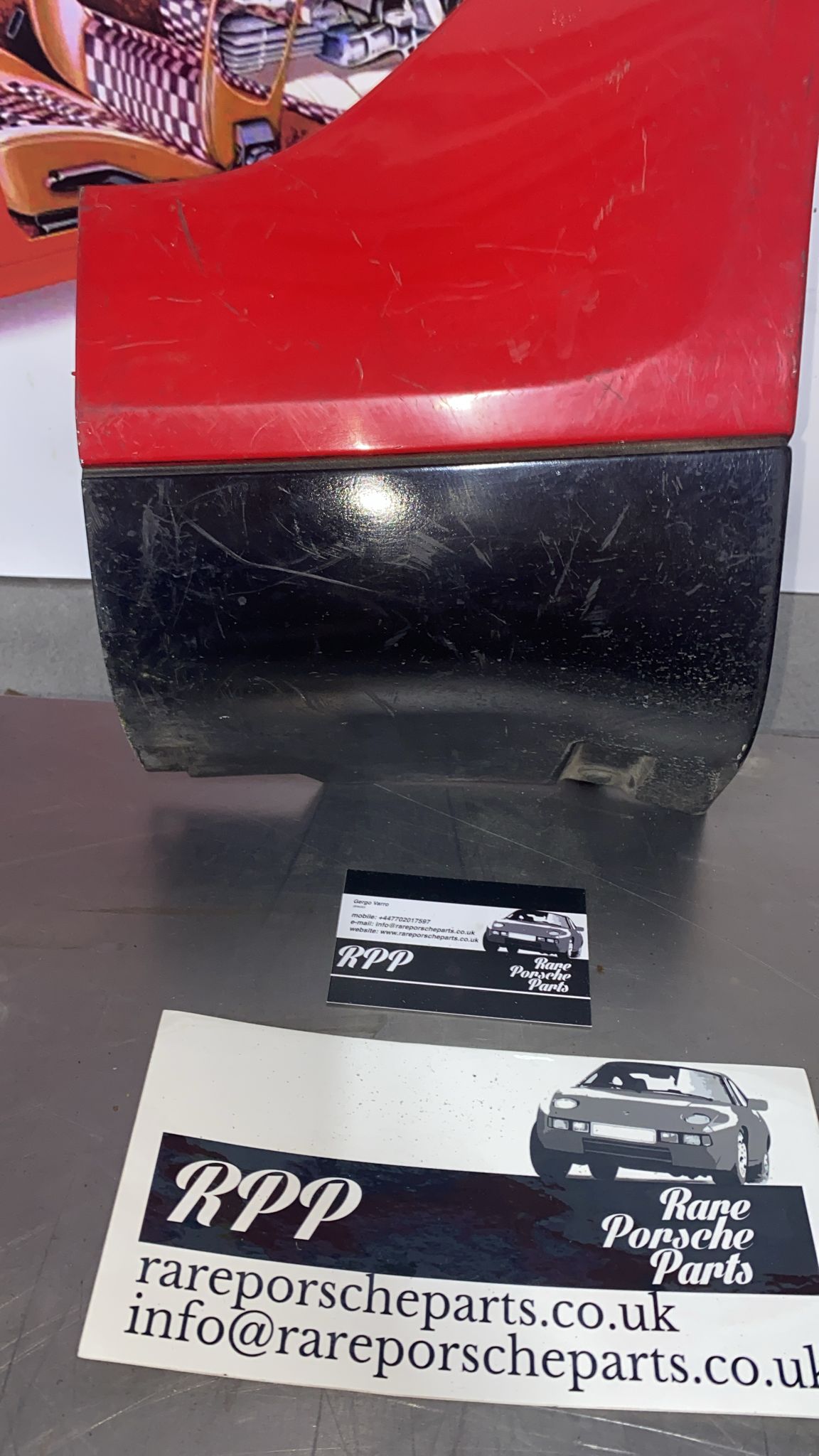 Porsche 911 964 bumper corner rocker panel, used 96455919501