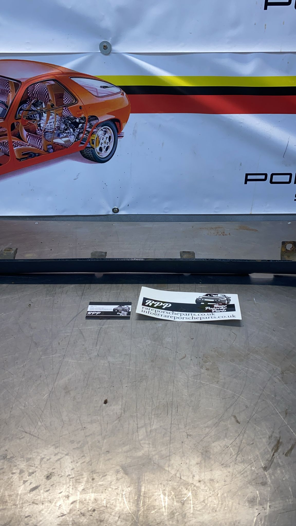 Porsche 944 lower door sill trim molding left side, used 95155919500