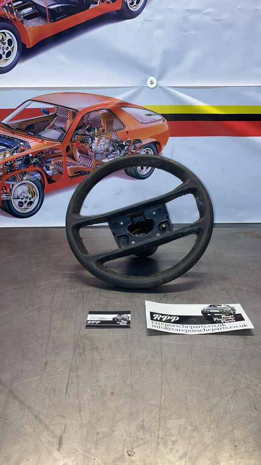 Porsche 944 black leather steering wheel, used 477419091