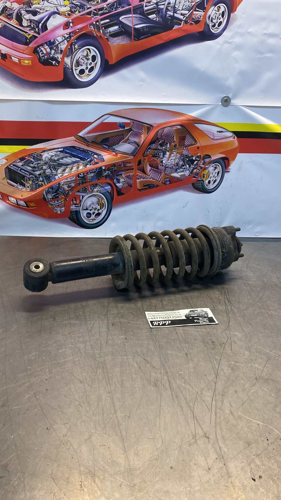 Porsche 928 front shock absorber, used 92834305504