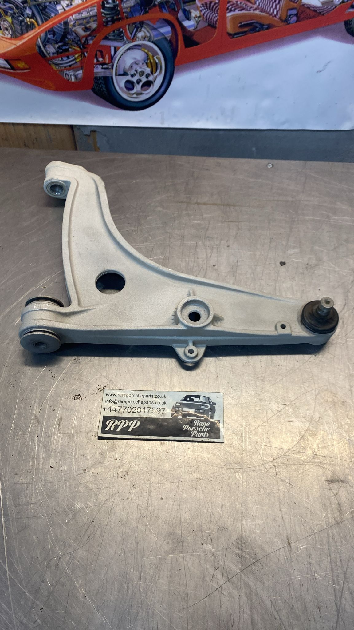 Porsche 944 Front Left Control Arm, refurbished ball joint 94434114902