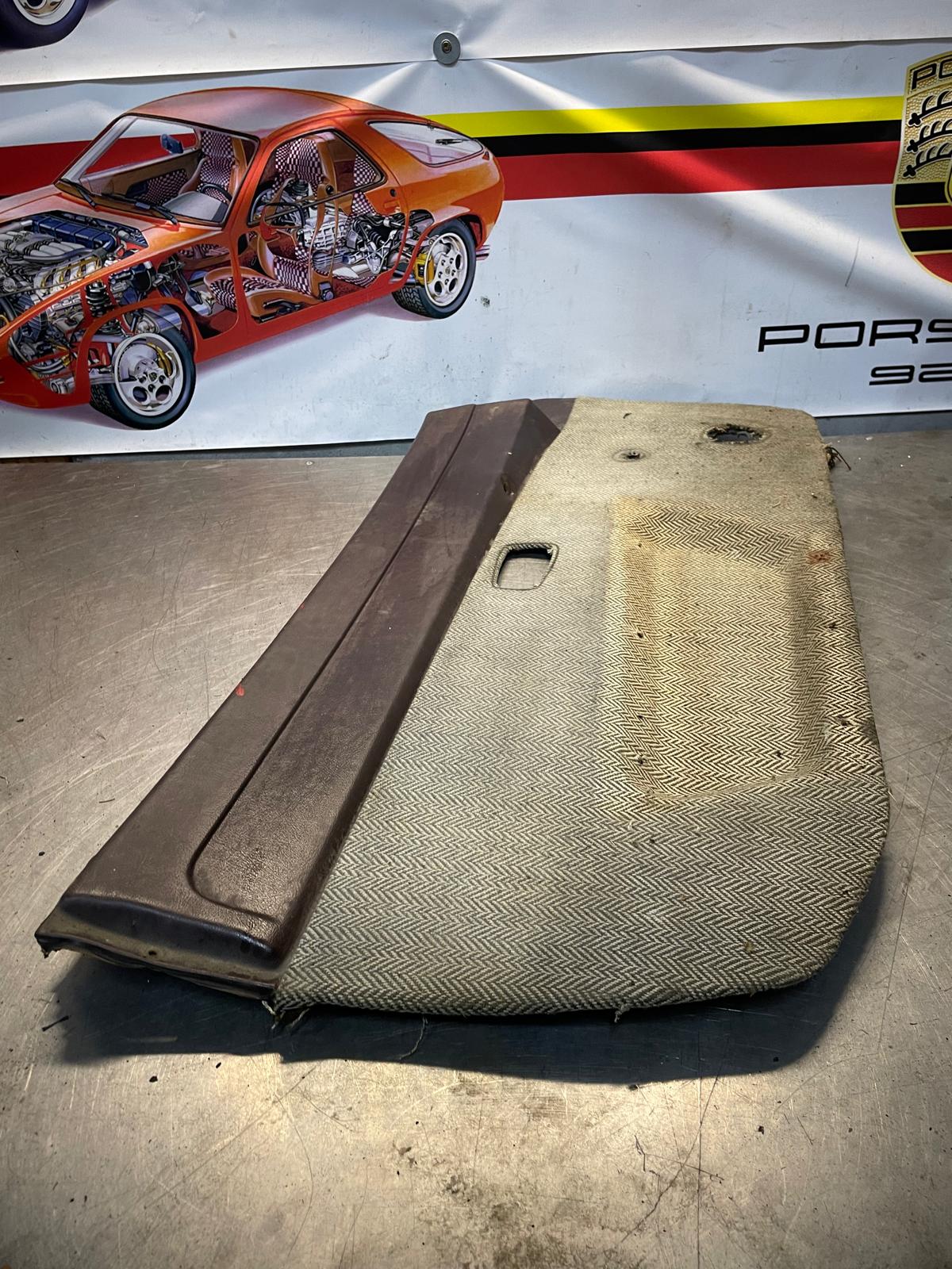 Porsche 924 944 manual door card, brown, left, near side 477867011 spares or repair, please study the photos