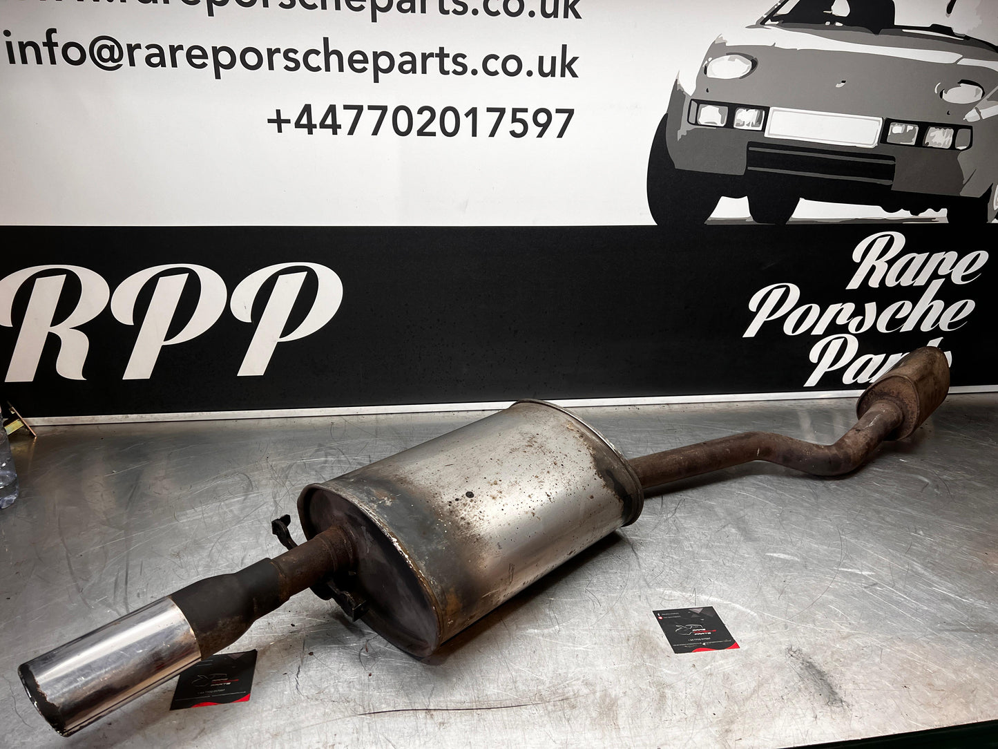 Porsche 944 S S2 genuine exhaust system rear muffler, used 94411104103