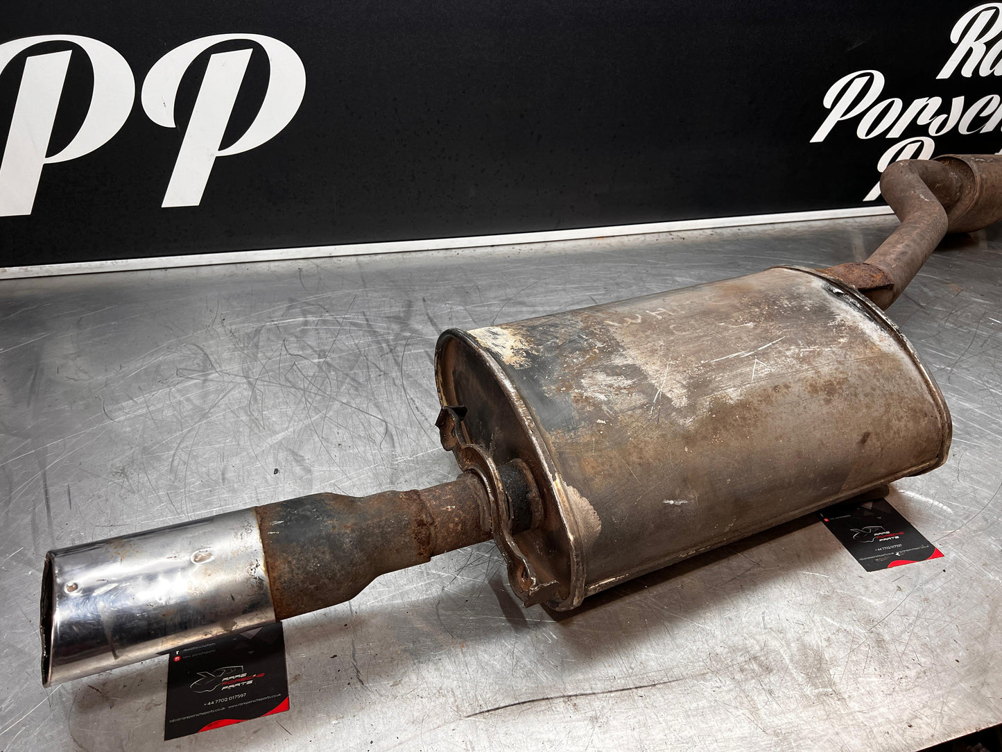 Porsche 944 S S2 genuine exhaust system rear muffler, used 94411104103