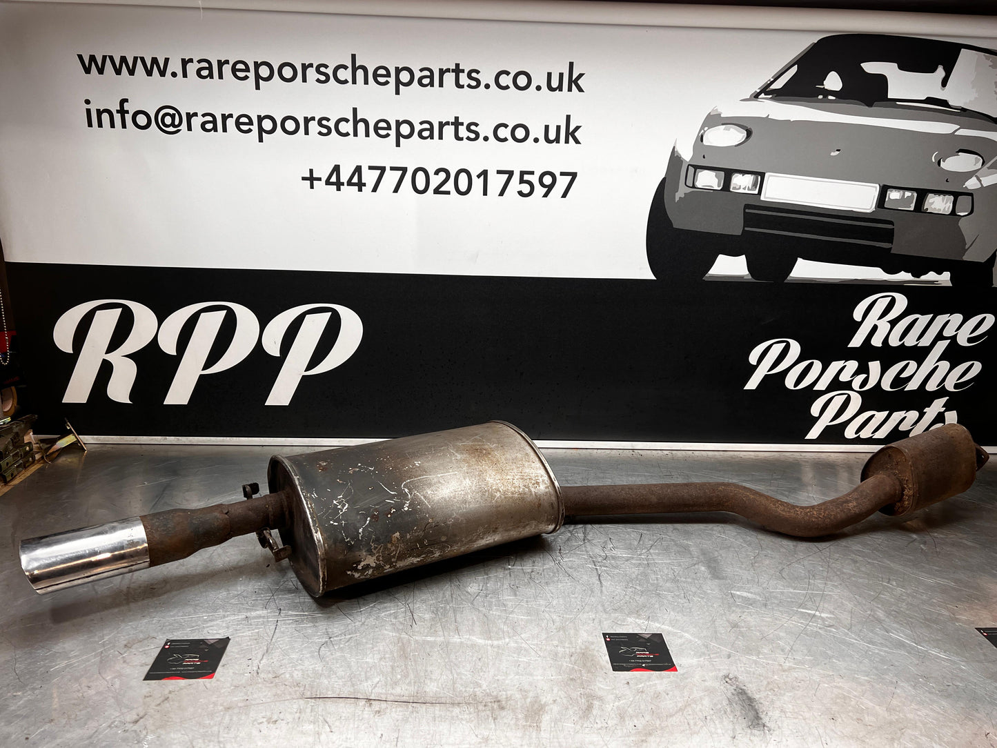 Porsche 944 S S2 genuine exhaust system rear muffler, used 94411104103