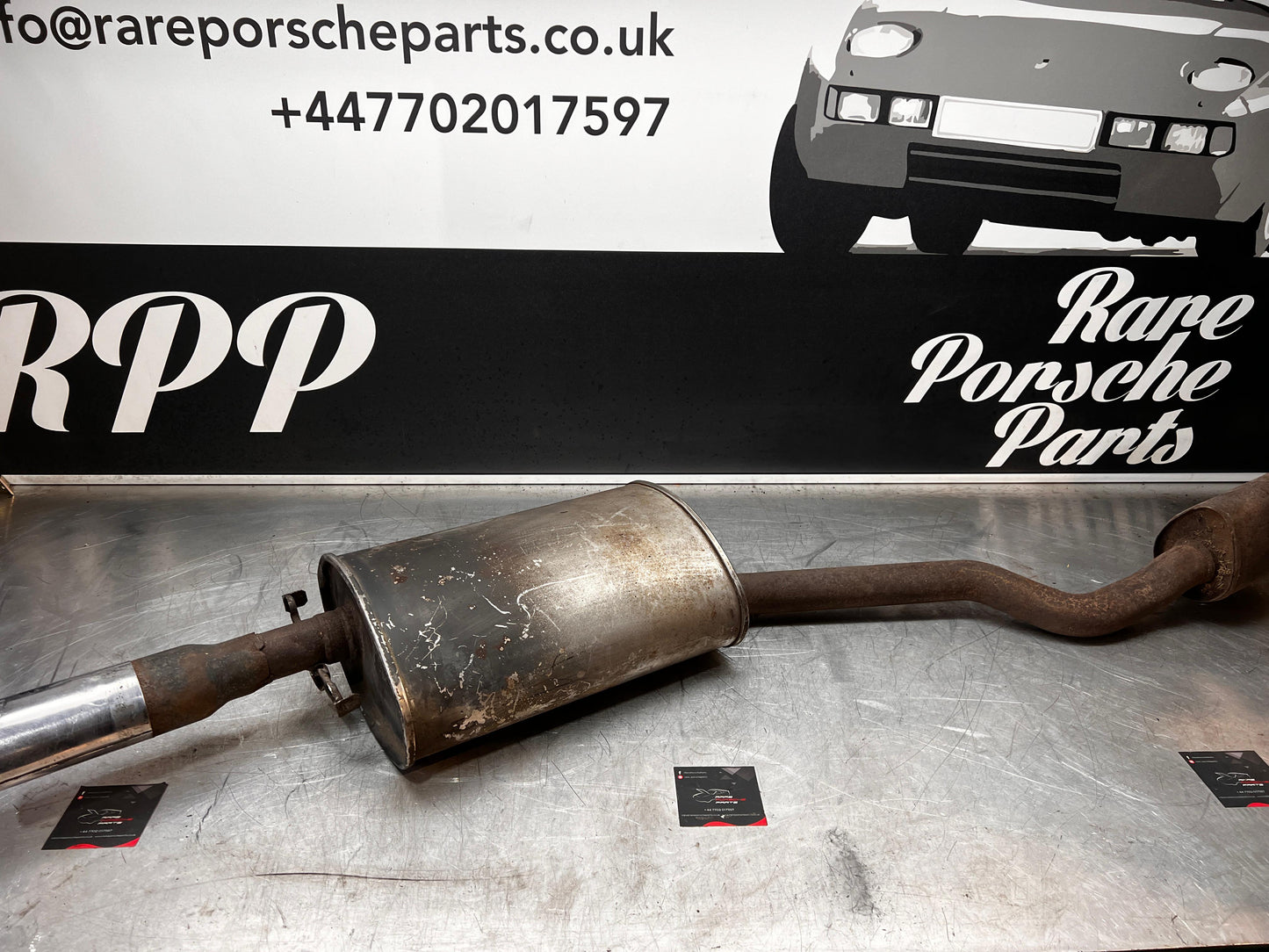 Porsche 944 S S2 genuine exhaust system rear muffler, used 94411104103