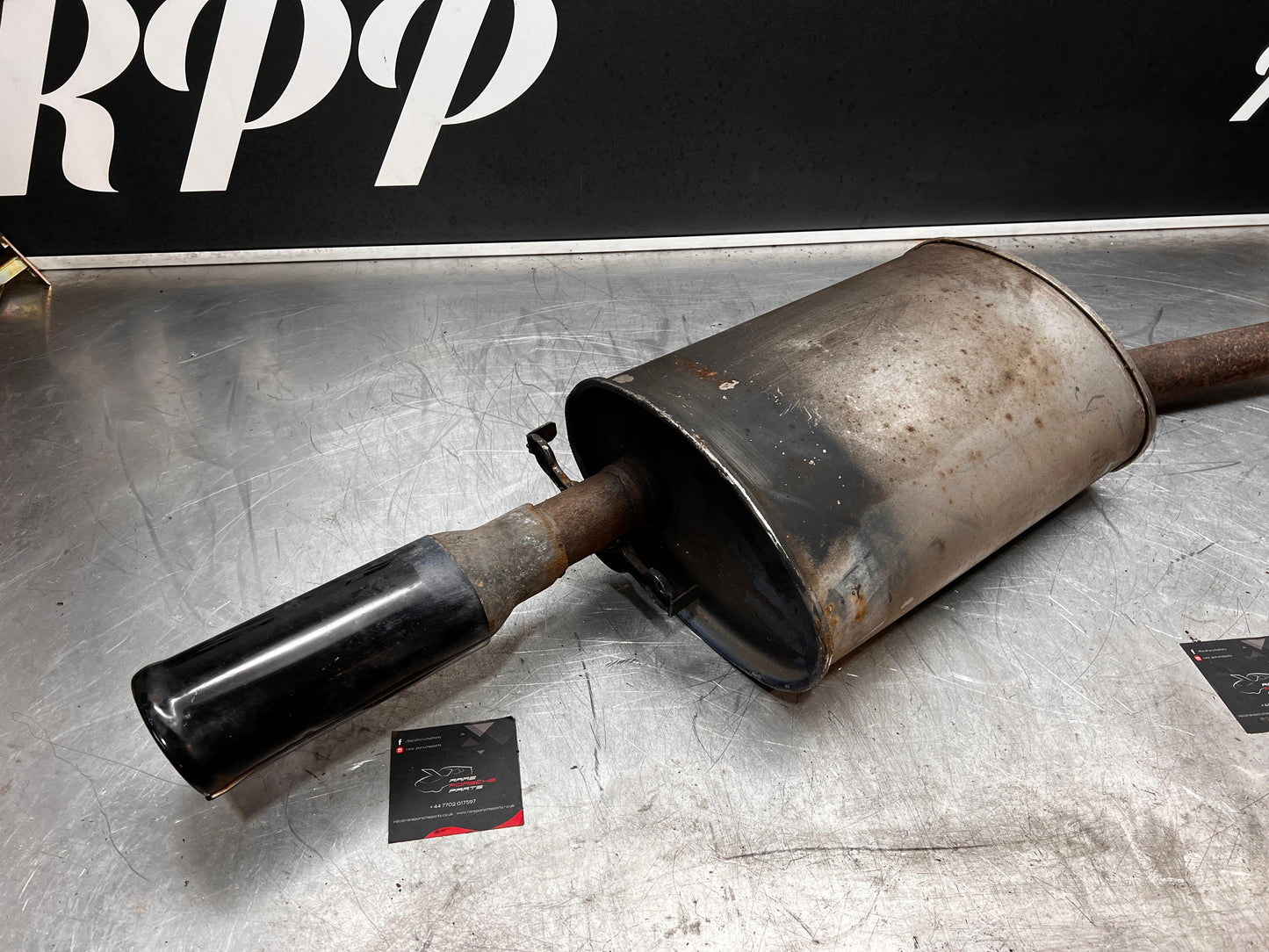 Porsche 944 S S2 genuine exhaust system rear muffler, used 94411104103