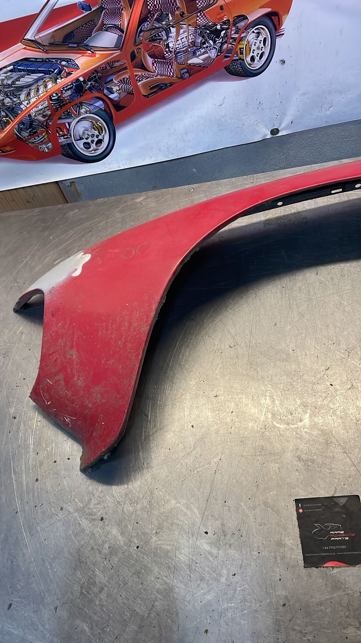 Porsche 924 left front wing 477821021 spares or repair