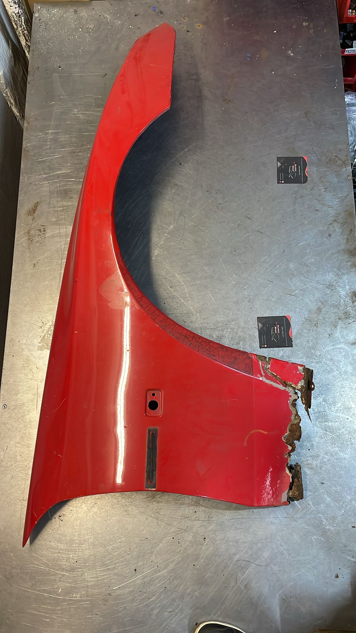 Porsche 944 S2 Turbo right front wing in need of repair, 95150302203 spares or repair