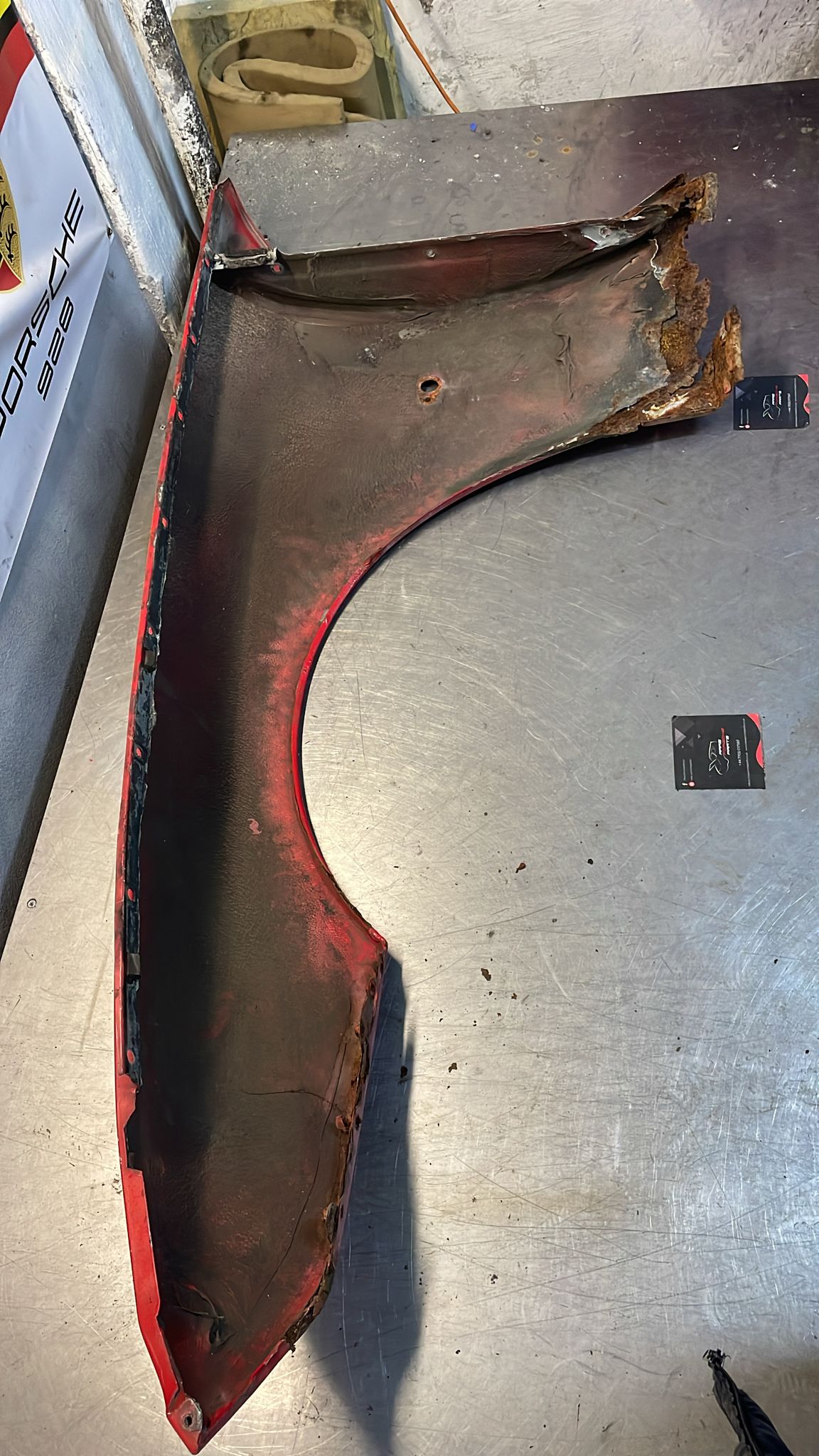 Porsche 944 S2 Turbo right front wing in need of repair, 95150302203 spares or repair