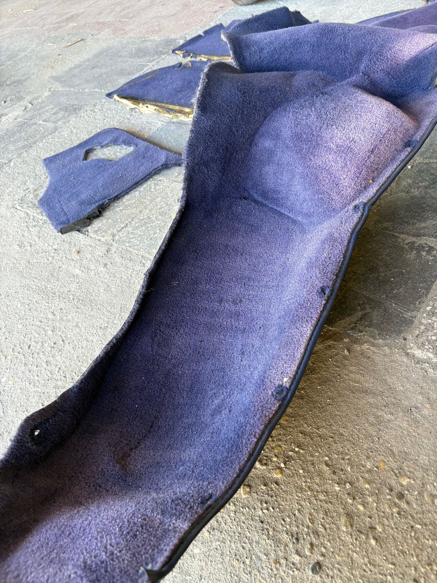 Porsche 944 RHD purple carpet set, NOT complete