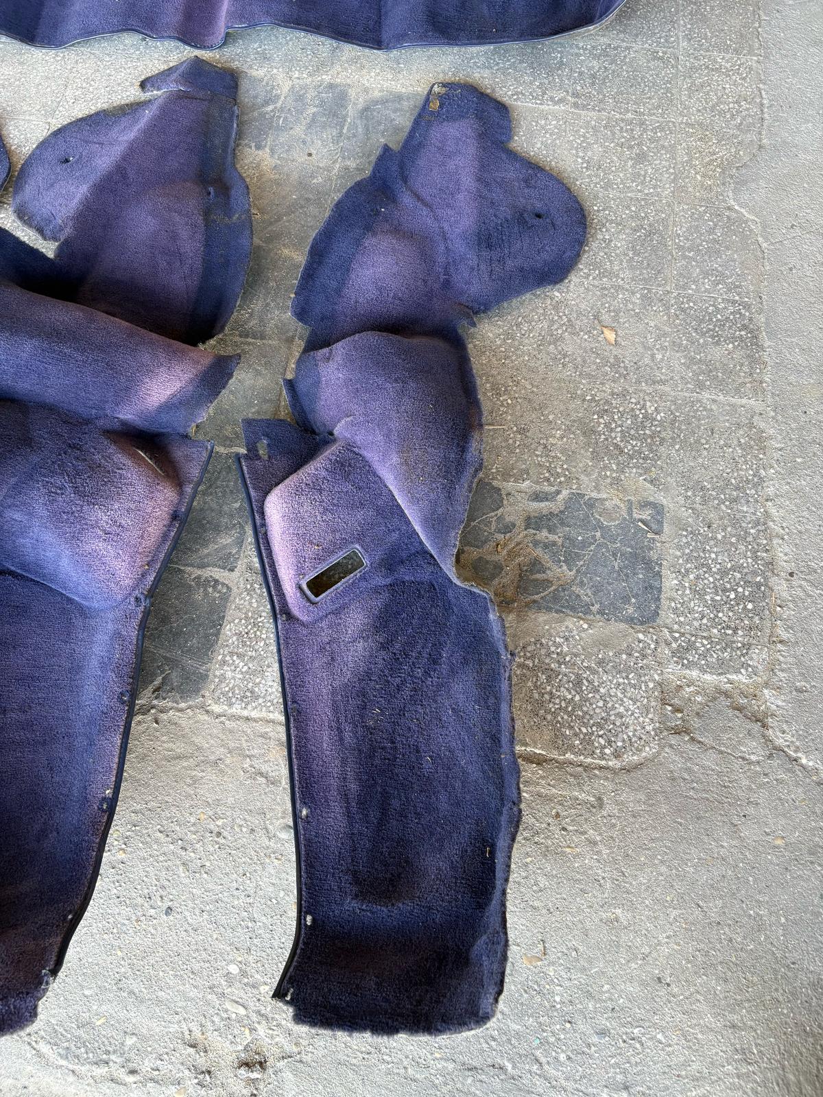 Porsche 944 RHD purple carpet set, NOT complete