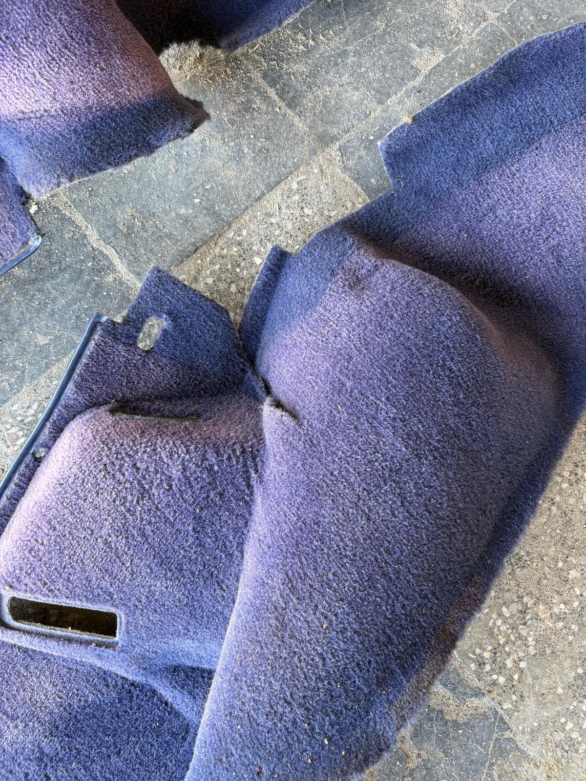 Porsche 944 RHD purple carpet set, NOT complete