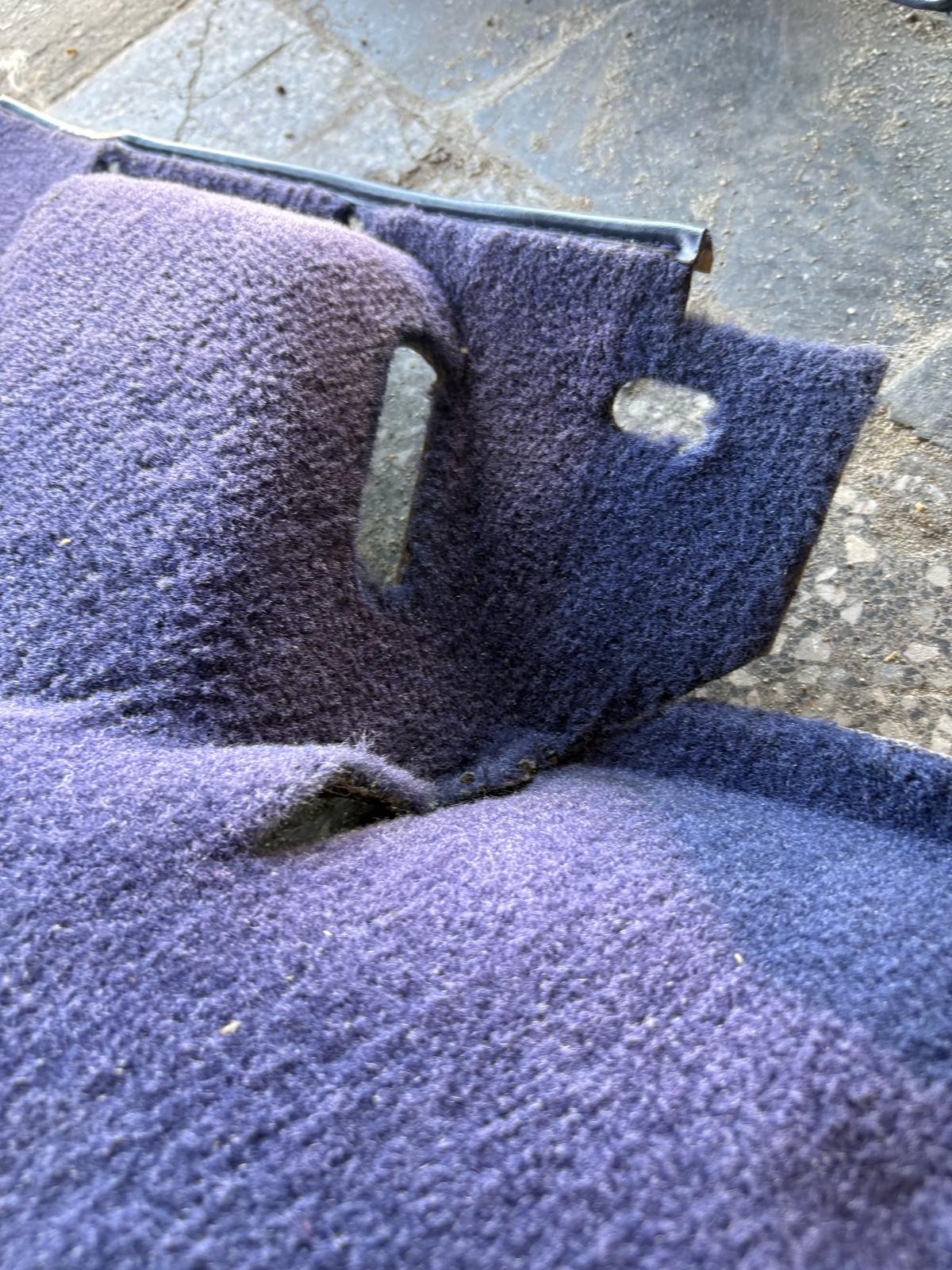 Porsche 944 RHD purple carpet set, NOT complete