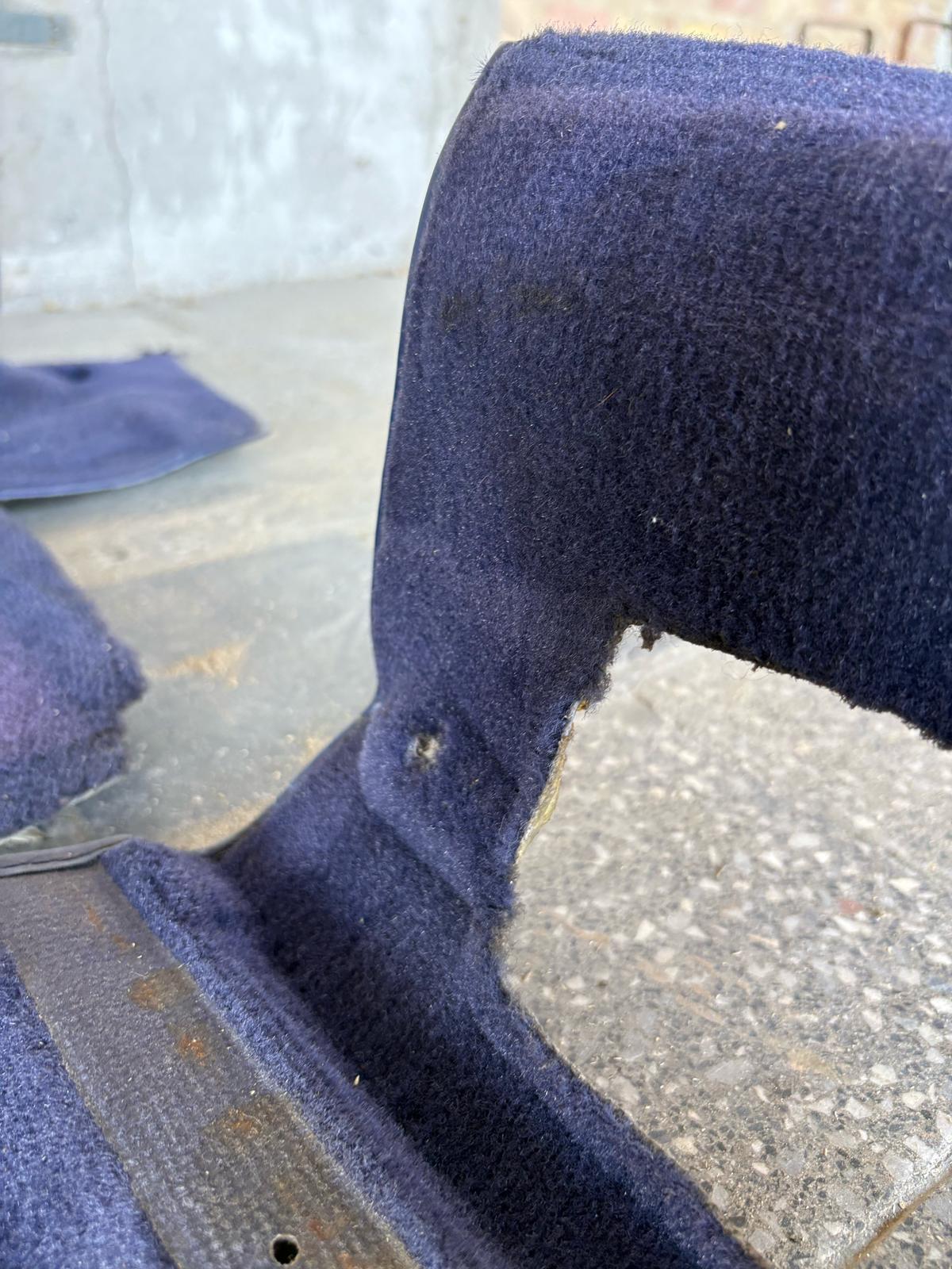 Porsche 944 RHD purple carpet set, NOT complete