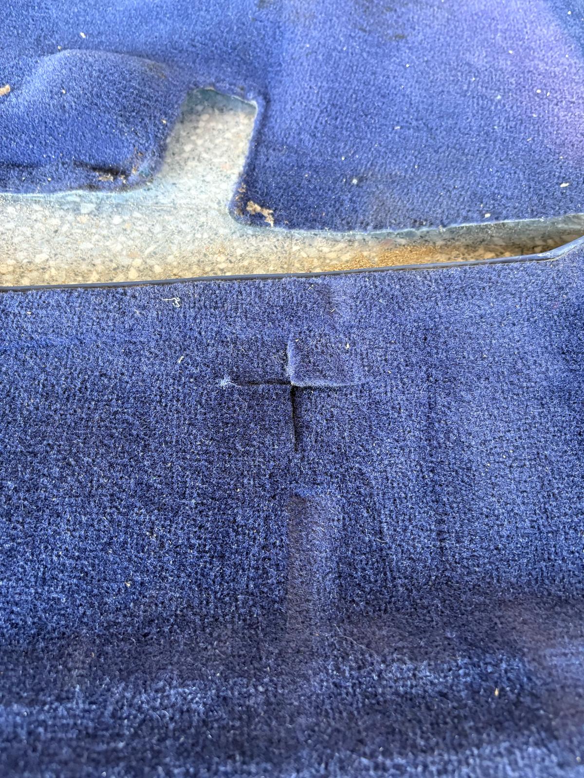 Porsche 944 RHD purple carpet set, NOT complete