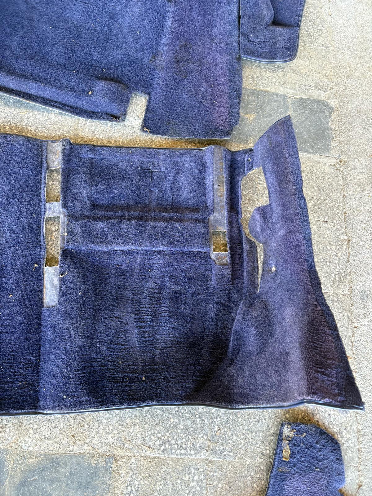 Porsche 944 RHD purple carpet set, NOT complete