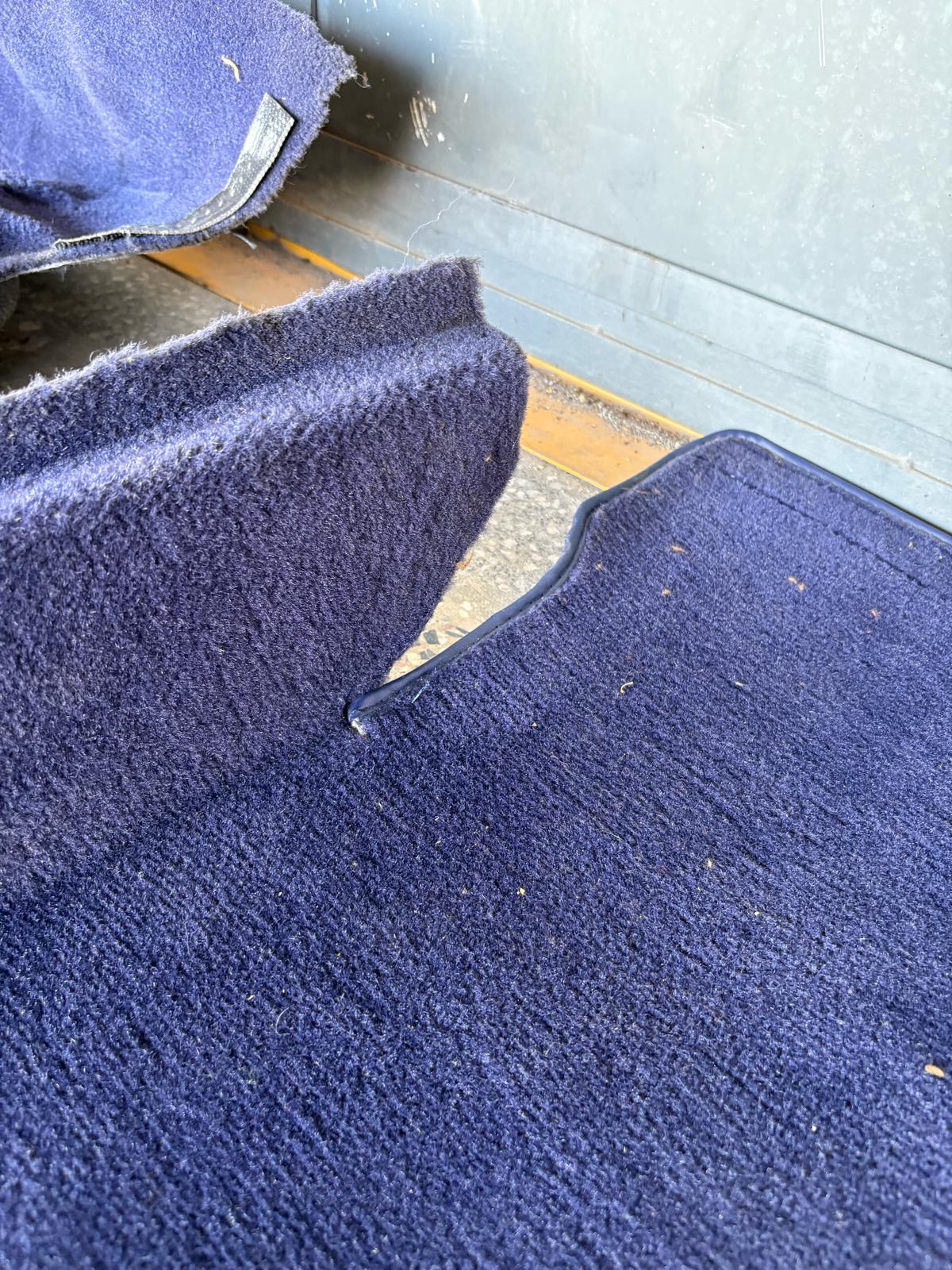 Porsche 944 RHD purple carpet set, NOT complete