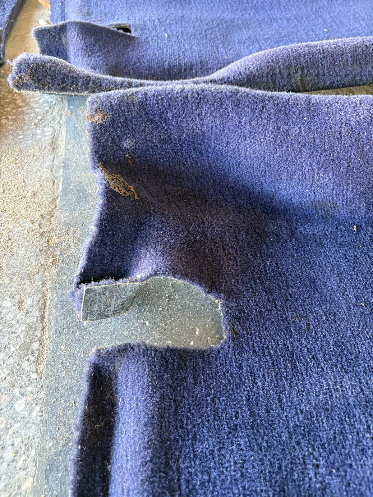 Porsche 944 RHD purple carpet set, NOT complete