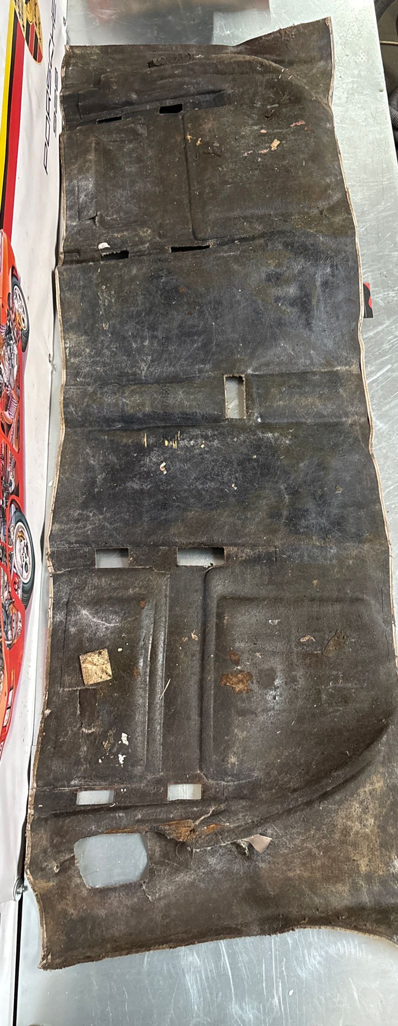 Porsche 944 RHD rear floor carpet, champagne, 94555507100, used